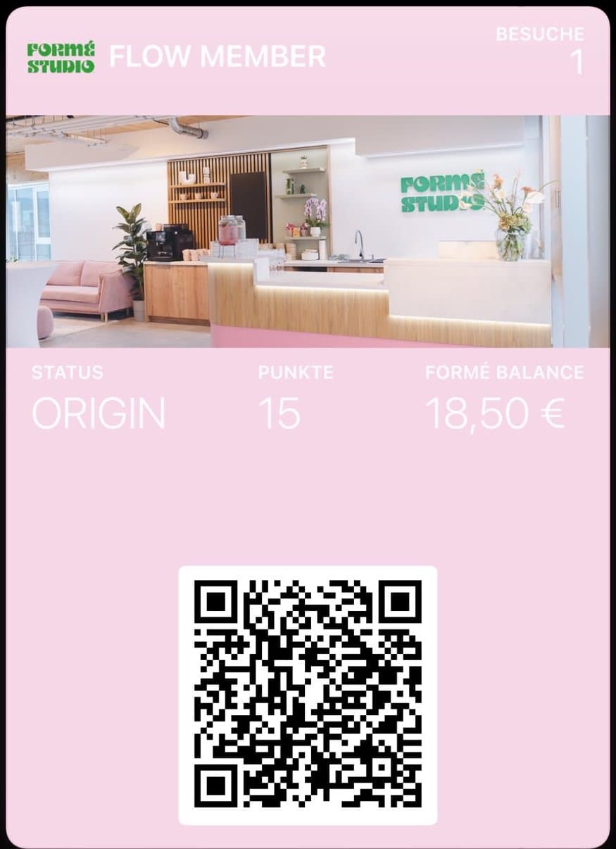 Formé Studio Treuekarte in Apple Wallet