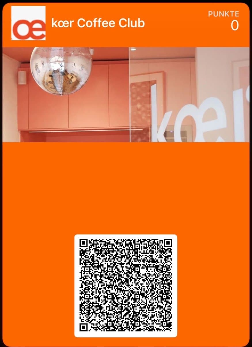 kœr Coffee Club Treuekarte in Apple Wallet